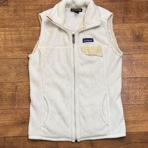 Patagonia White and Tan Vest